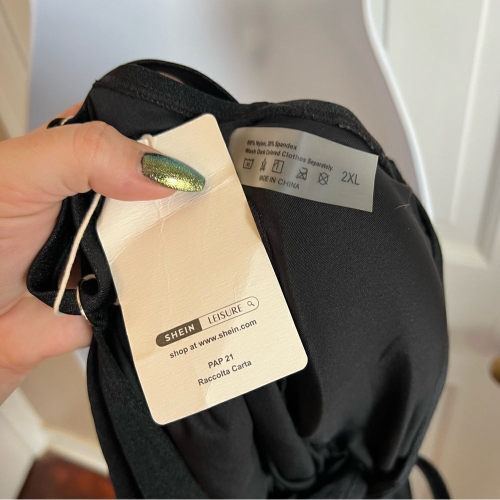 SHEIN Black Twist Front Bikini Top - Picture 9 of 10